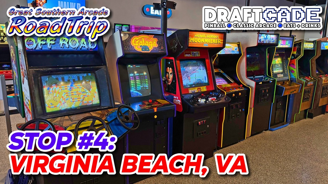 ROADTRIP! Ep. 4: Draftcade (Virginia Beach VA), March 2026 full 4K arcade tour & walkthrough
