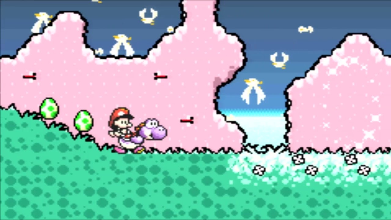 Super Mario Advance 3 Yoshi's Island (GBA) 5-5 Goonie Rides!