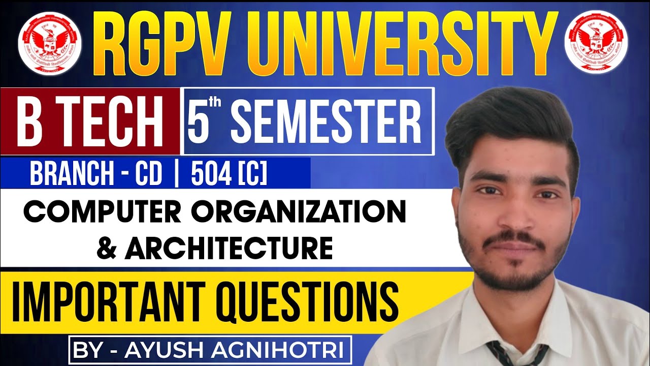 Computer Organization & Architecture Important Questions | CD-504(C) | RGPV Exam 2025