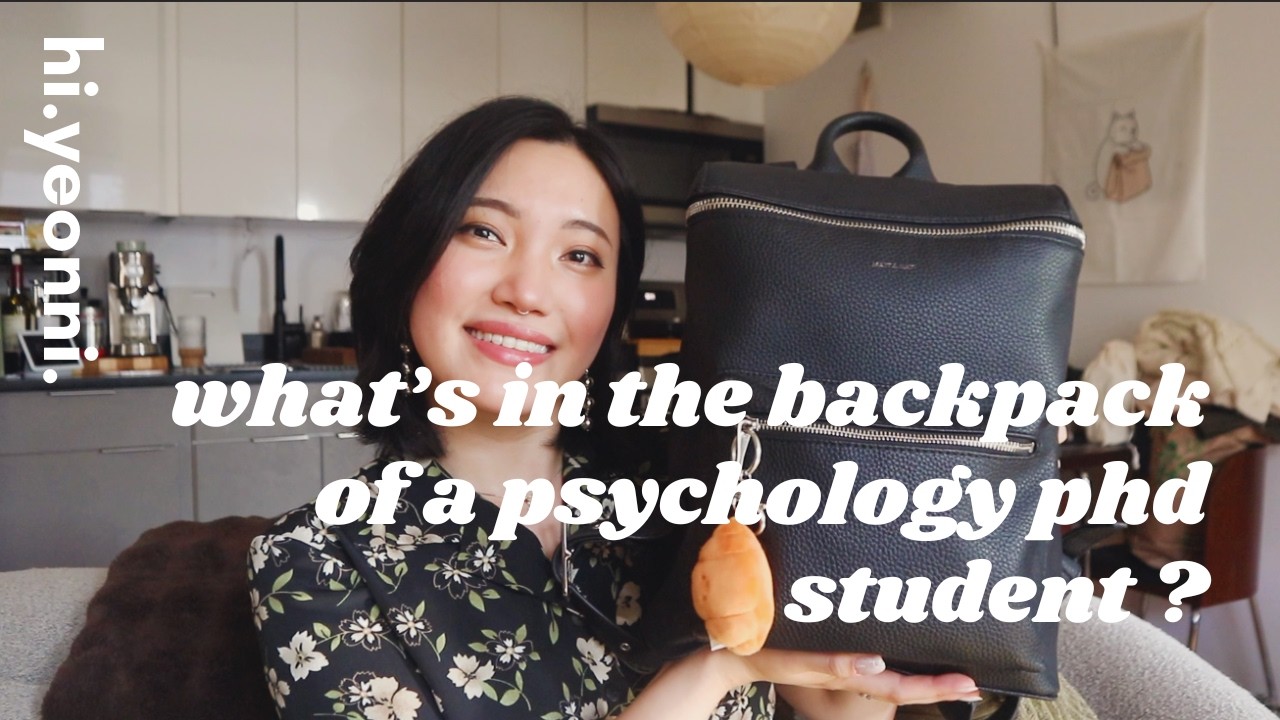 what's in a psychology phd student's backpack? #backtoschool