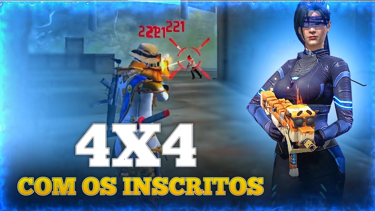 LIVE DE FF💙FREE FIRE AO VIVO💙JOGANDO 4X4 TREINANDO NO MOBILE💙