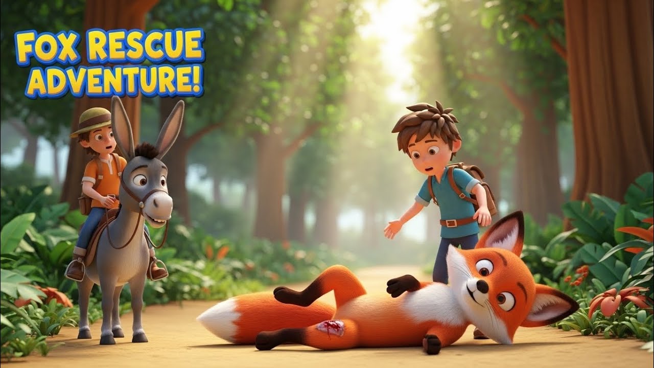 Fox Rescue Adventure 🦊 | 3D Kids Cartoon Story | Kindness Short Animation