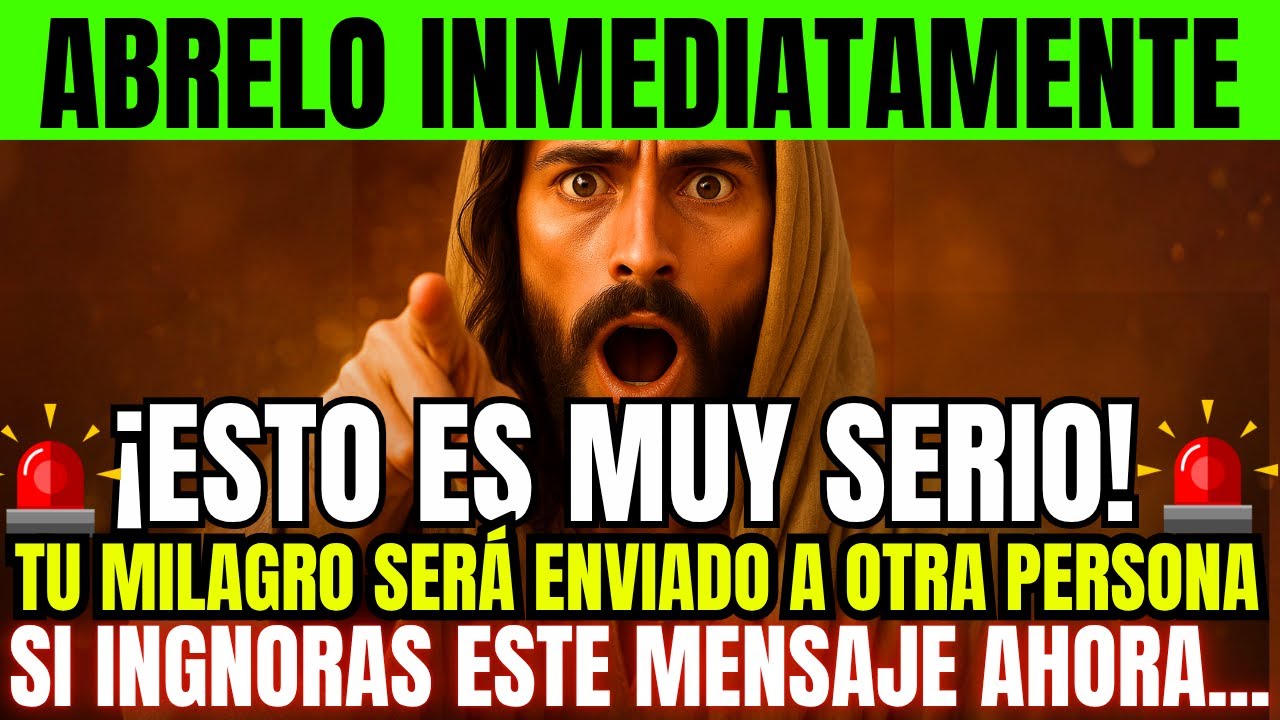DIOS DICE: ¡URGENTE! ESTE MENSAJE ES SOLO PARA TI Y DEBES ESCUCHARLO YA MISMO..