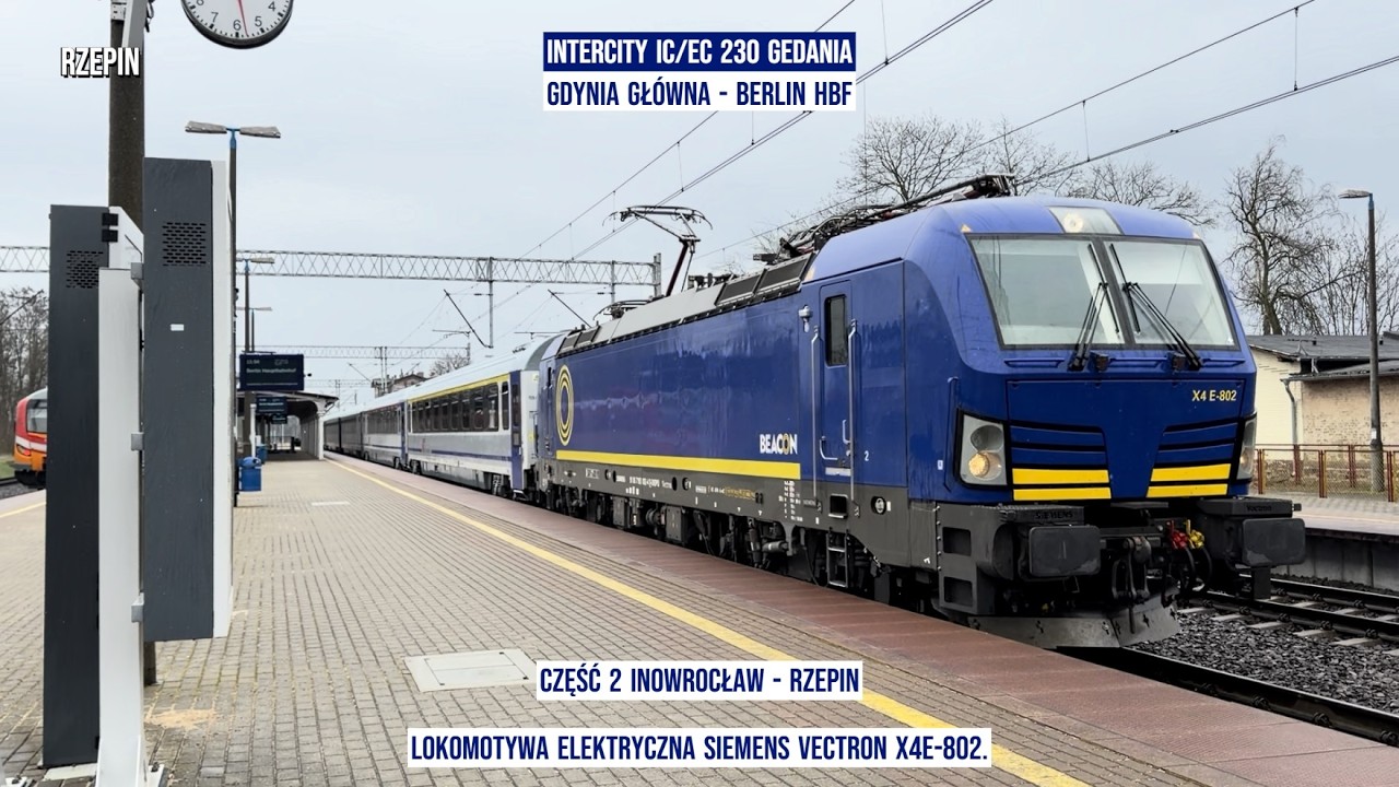 InterCity IC/EC 230 GEDANIA Gdynia Gł&oacute;wna - Berlin Hbf Część 2 Polska tyłu pociągu Tanie Kolejowanie
