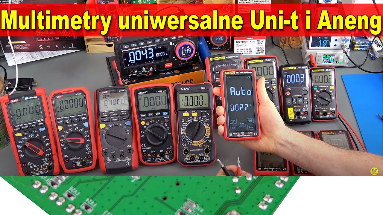Multimetry uniwersalne ▶ #uni-t #aneng  przykładowe testy UT195DS UT161E AN870 Aneng683 #gotronik