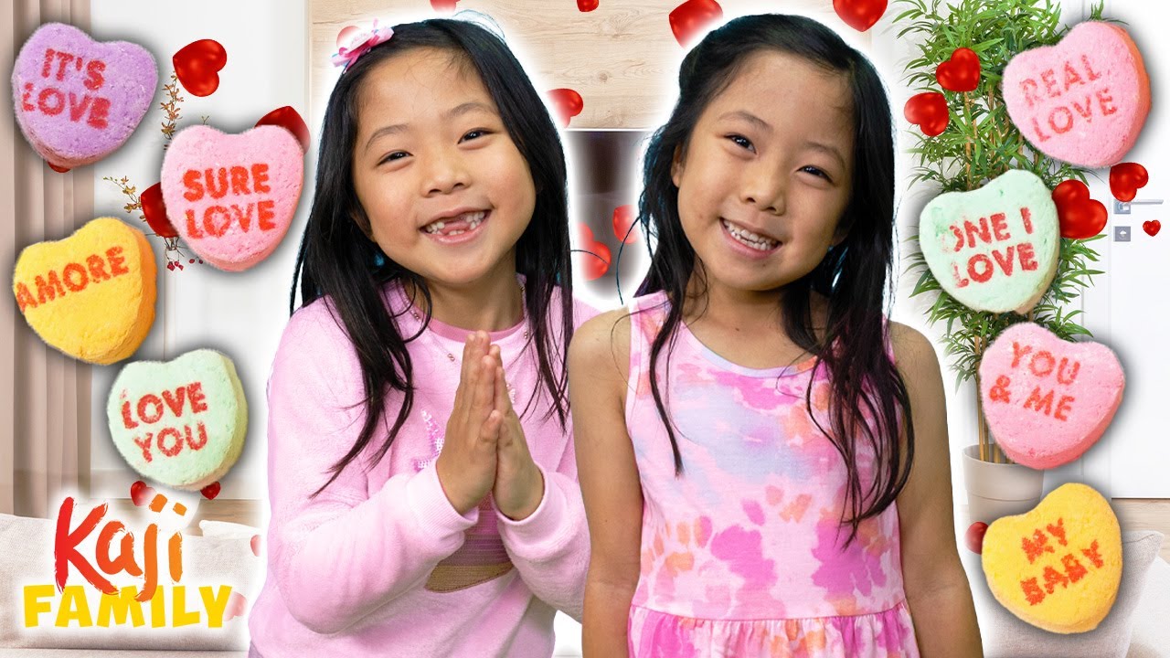 Emma & Kate Celebrate Valentine's Day! DIY Cute Heart Crafts & More!