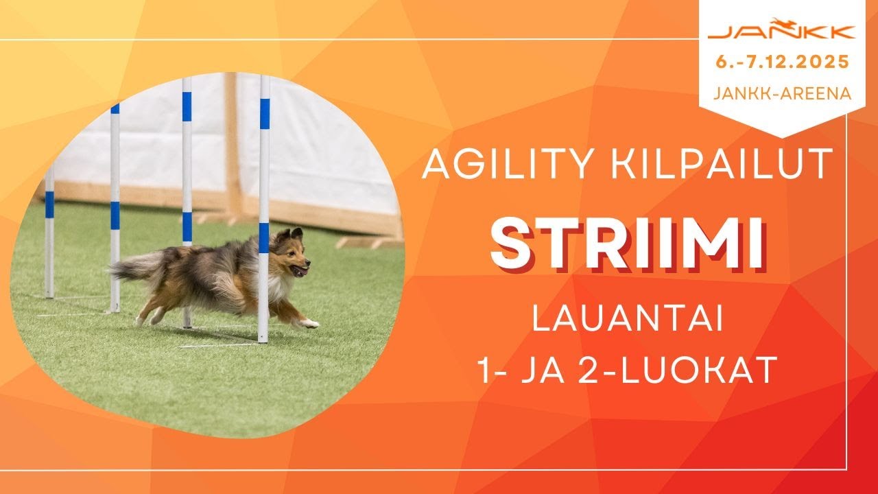 JANKK Agilitykilpailut la 6.12.2025 1- ja 2-luokat