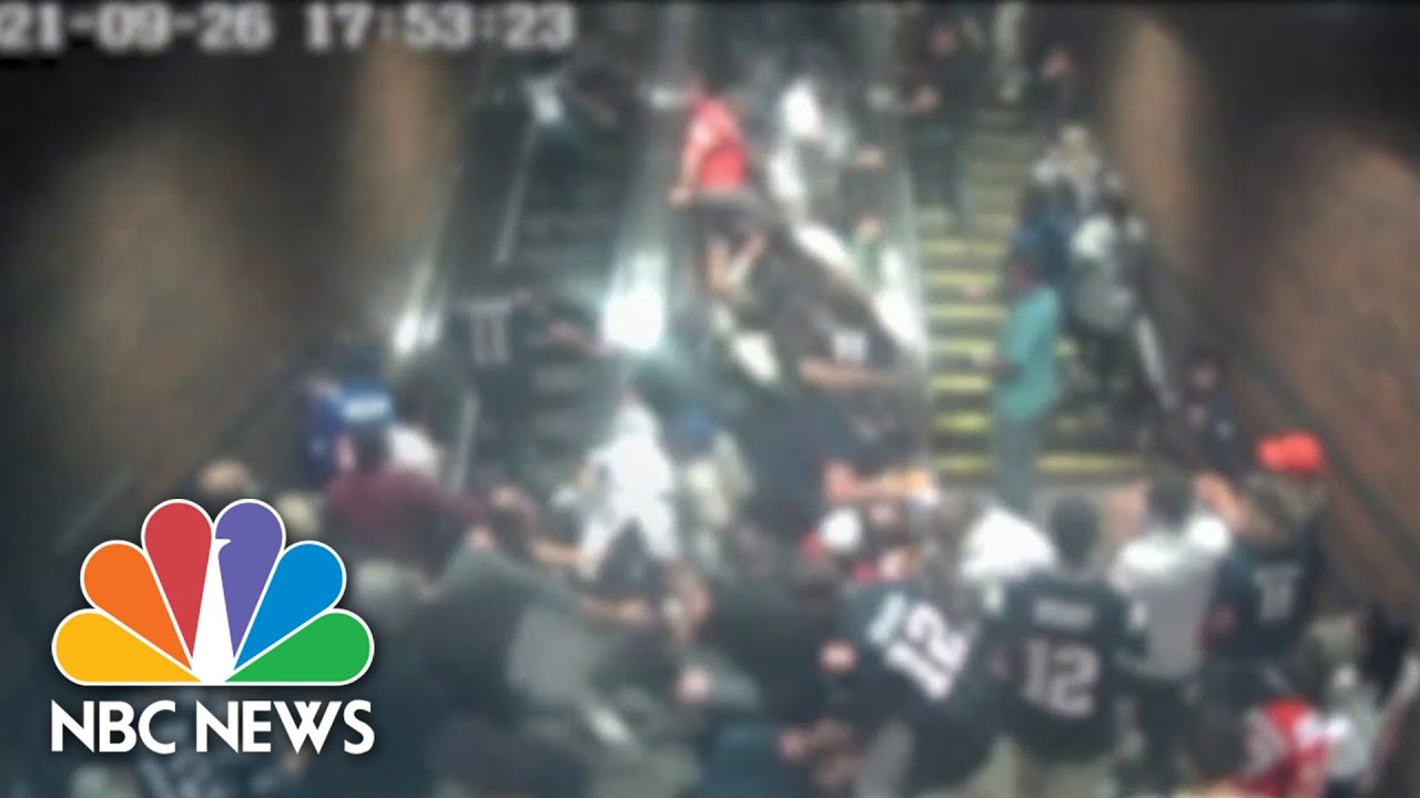 Video Shows People Falling On Each Other In Escalator Malfunction Near Boston