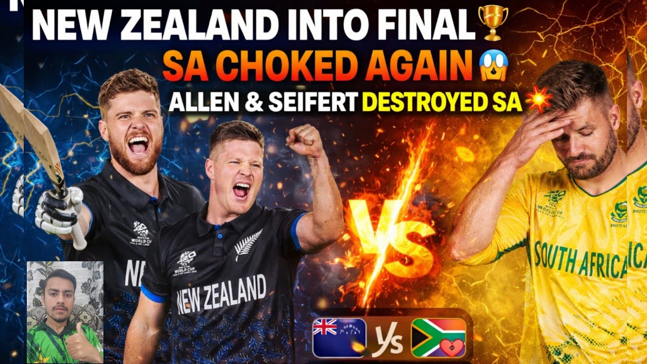 Newzeland Ratteld SouthAfrica in semifinal |  Fin Allen 🔥 | SouthAfrica choked again