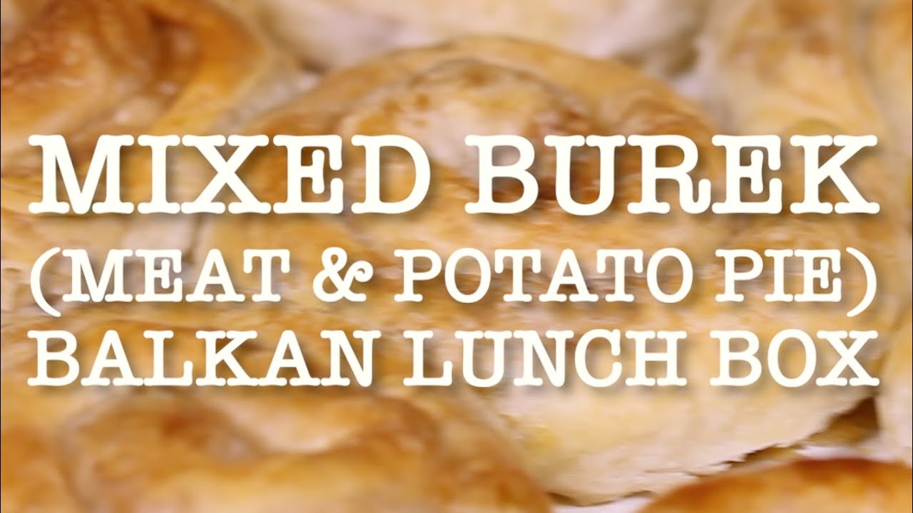 Homemade Phyllo Balkan Meat and Potato Pie Burek  (Šareni Burek)