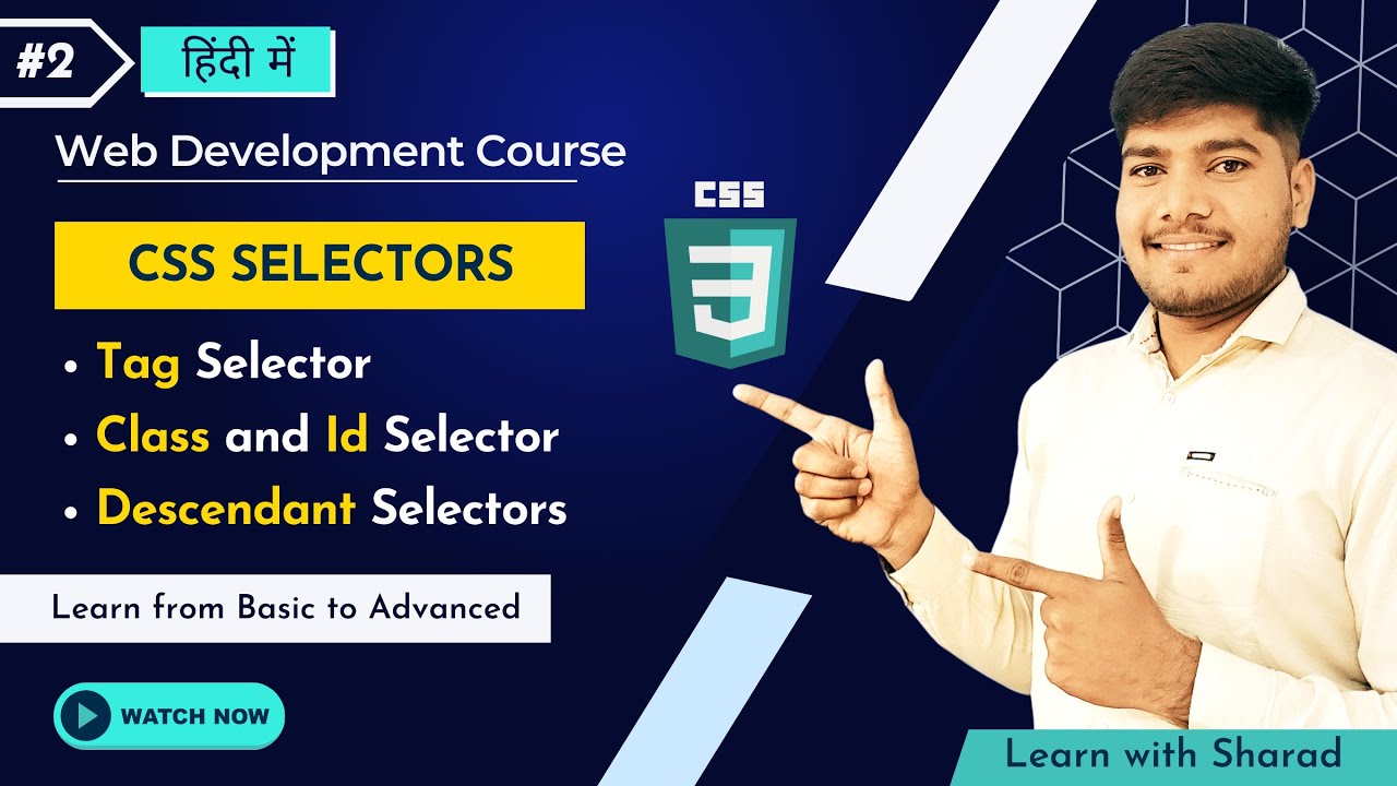 CSS Selectors in Hindi | Tag, Class and Id Selector in CSS  | Web Development Course | Techloji