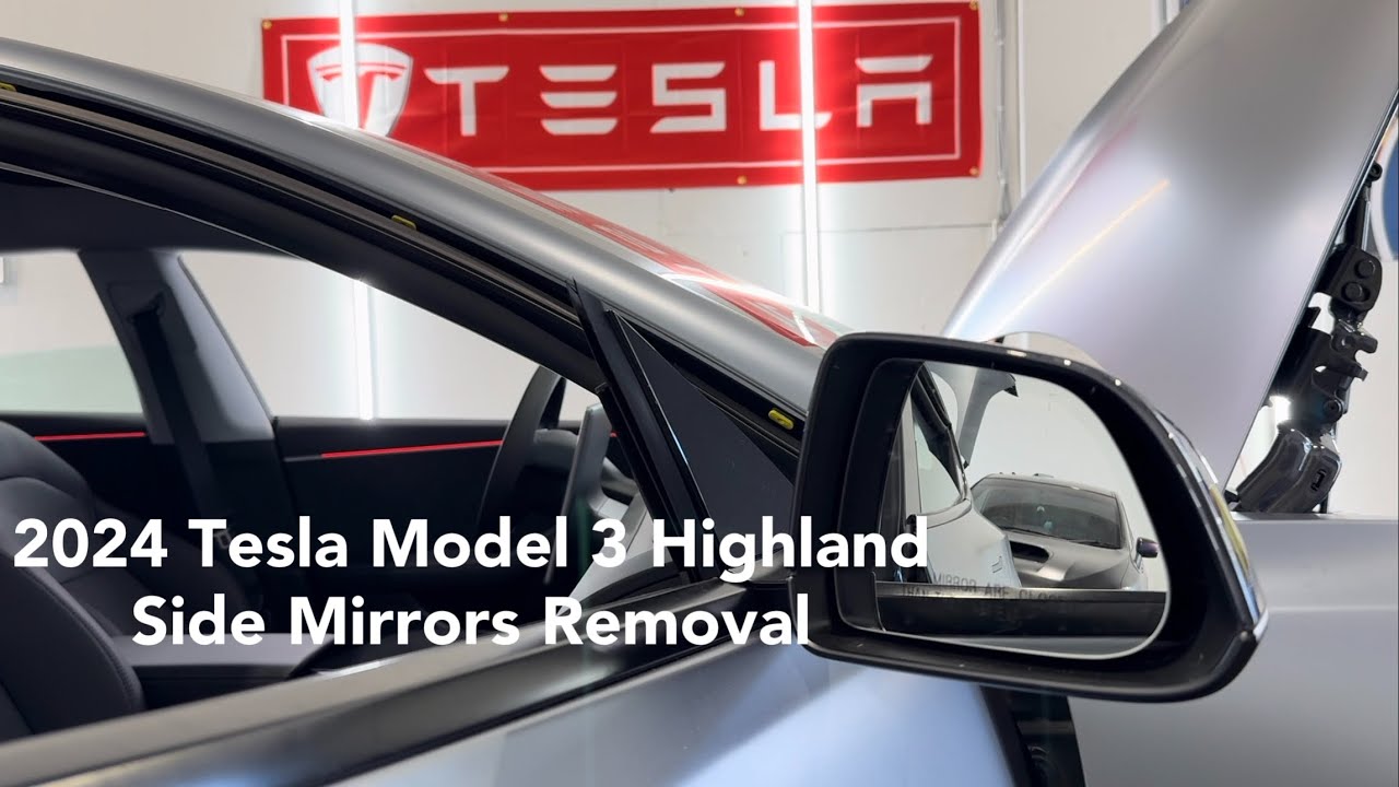 2024 Tesla Model 3 Highland Side Mirrors Removal. Works for 2018+ also