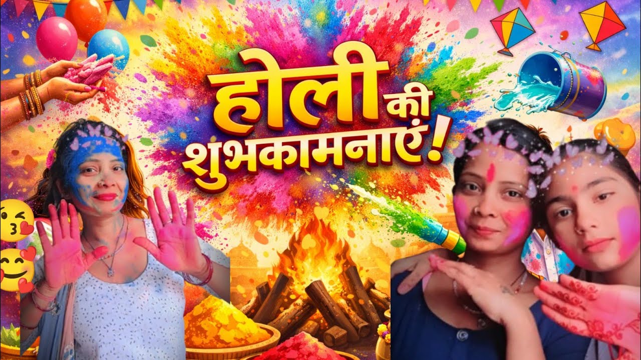 “दोस्तों के साथ पागलपन वाली होली! 😂🌈🥰|# Holi Vlog”#....