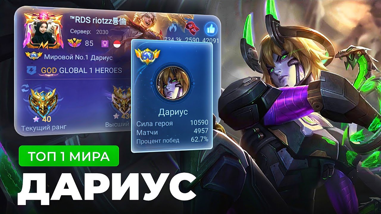 КАК ИГРАЕТ ТОП 1 МИРА ДАРИУС ПОСЛЕ БАФФА