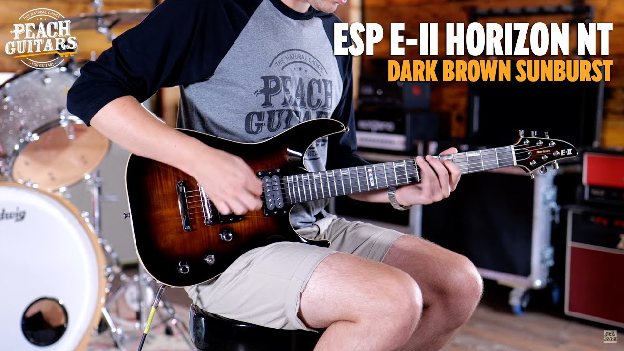 No Talking...Just Tones | ESP E-II Horizon NT | Dark Brown Sunburst