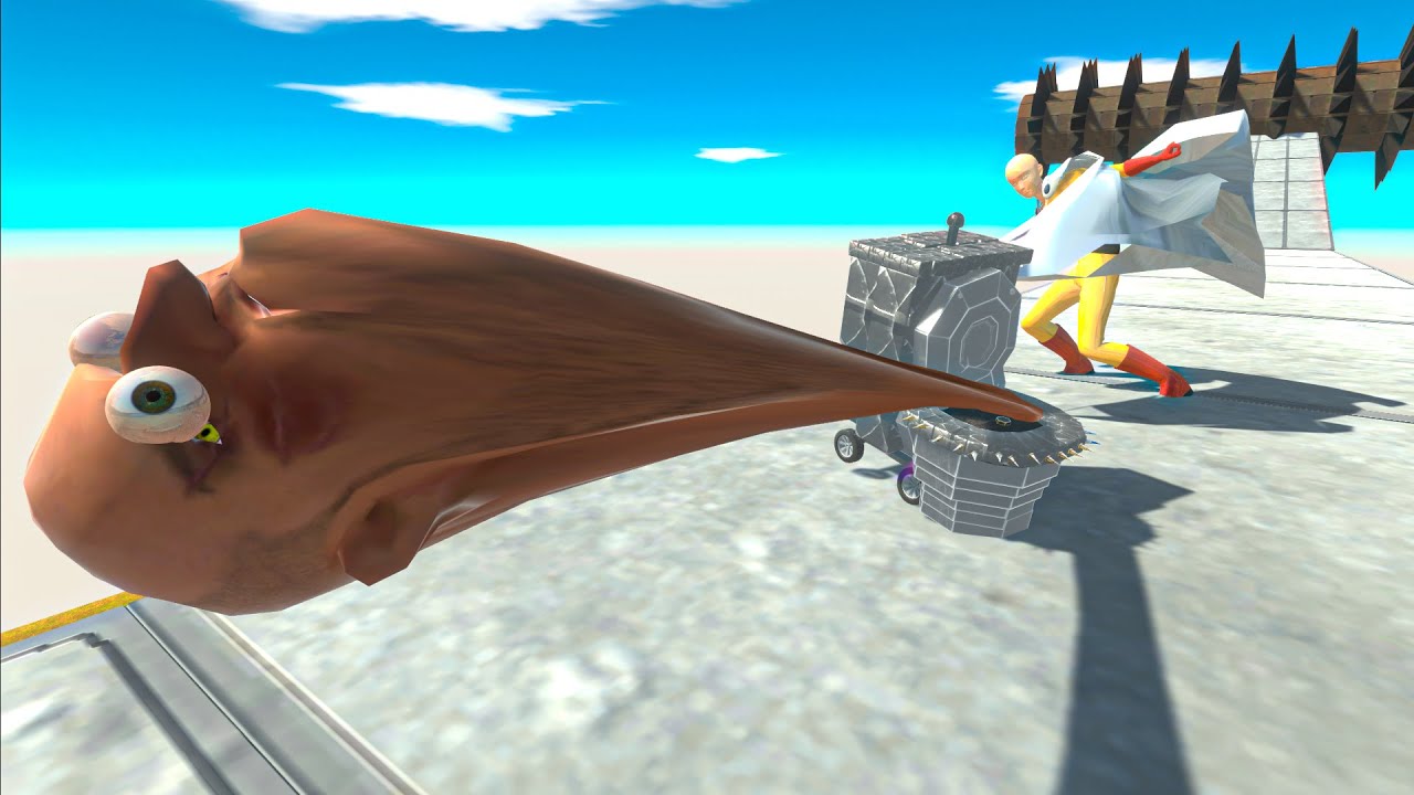 Saitama & Wooden Spike - Animal Revolt Battle Simulator