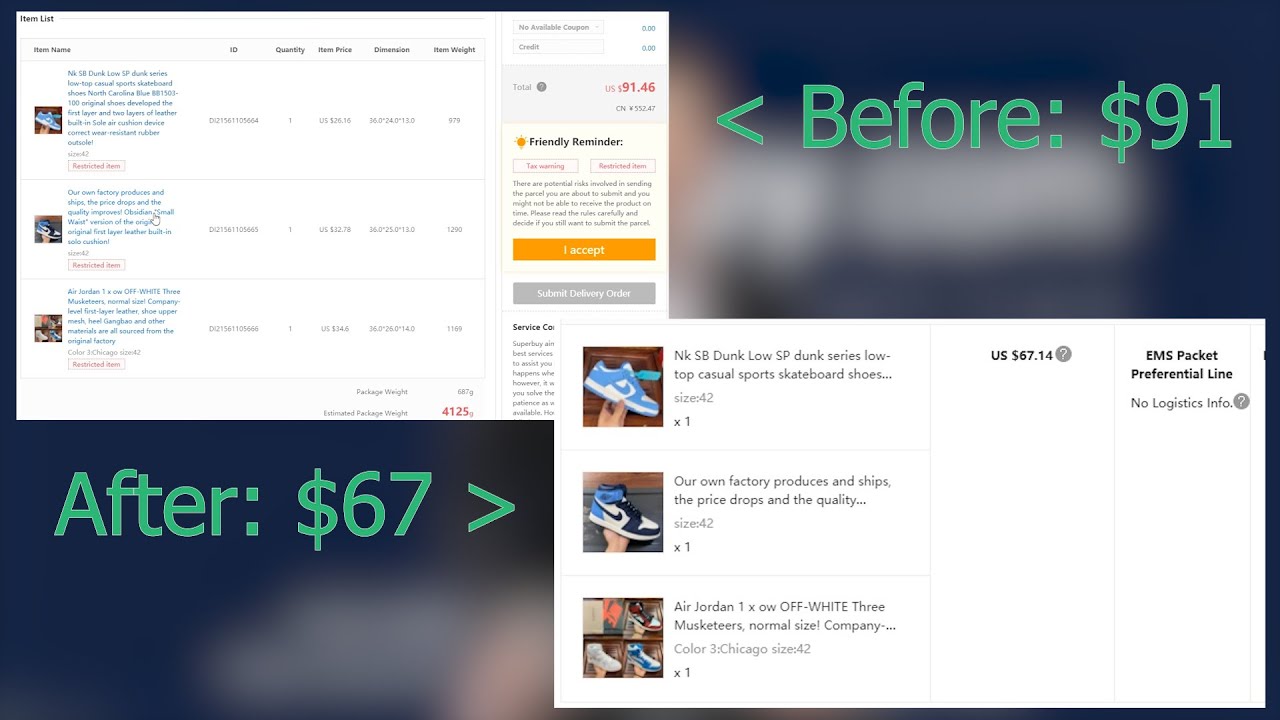 Superbuy SHIPPING EXPERT SERVICE: From $90 to $60 with this simple Trick | RepArchive.com