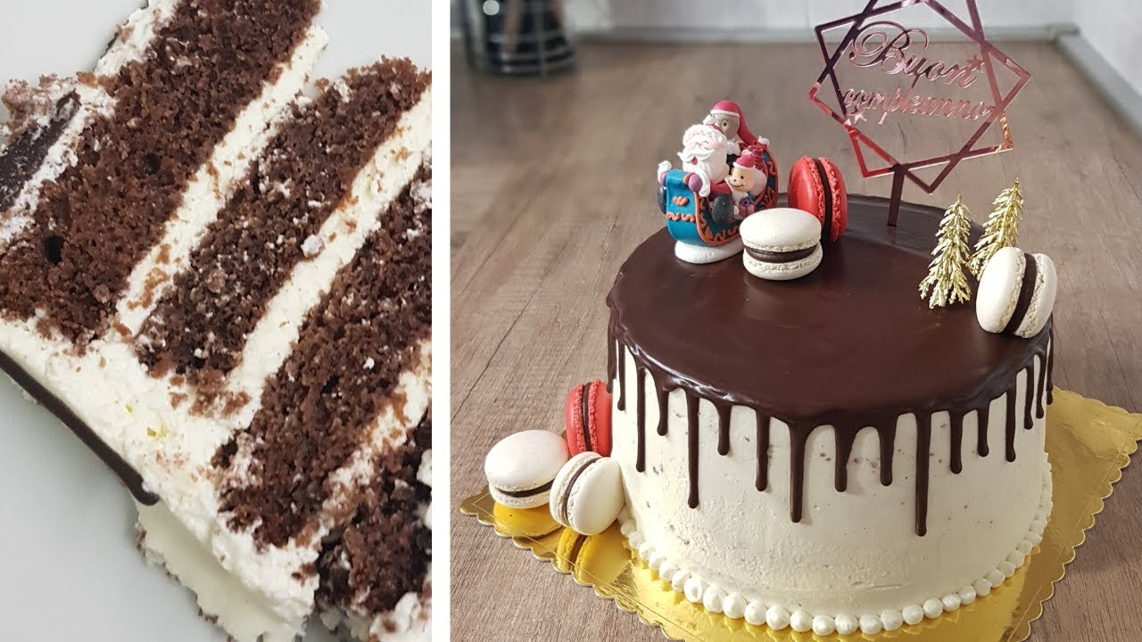 DRIP CAKE al cioccolato a tema NATALE - ricetta COMPLETA