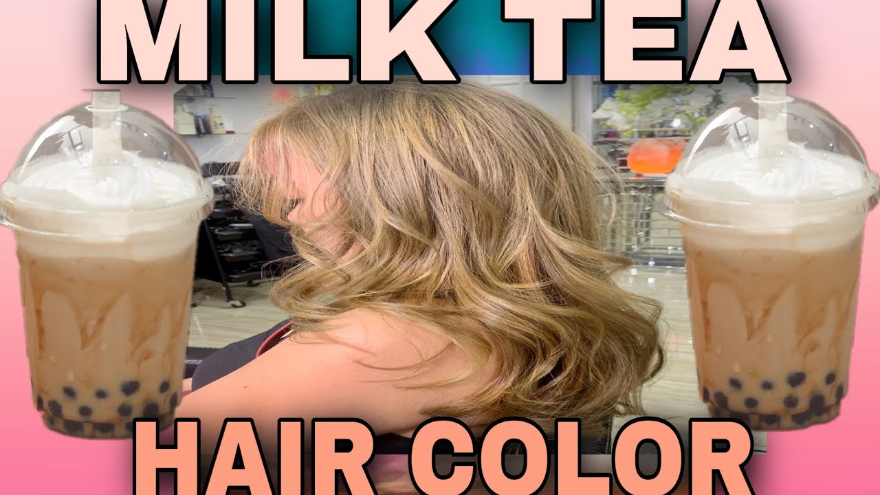 TRENDING MILK TEA HAIR COLOR/HAIR COLOR TRANSFORMATION #TevesSalonandSpa #TevesBelievers