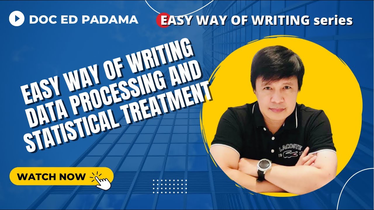 EASY WAY OF WRITING DATA PROCESSING AND STATISTICAL TREATMENT