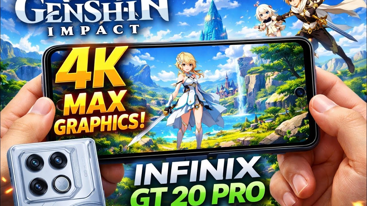 Genshin Impact 4K Max Graphics 60Fps Infinix GT 20 Pro #genshinimpact 