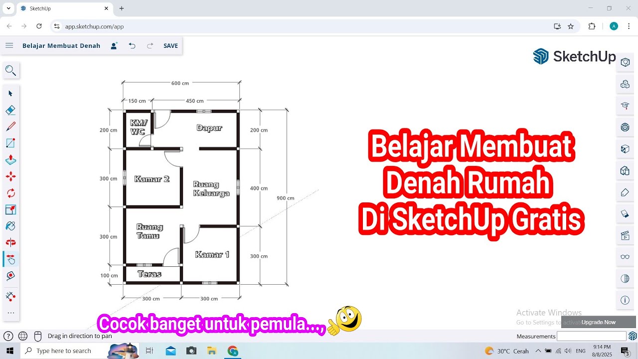 Belajar Membuat Denah Rumah di SketchUp Gratis 2025
