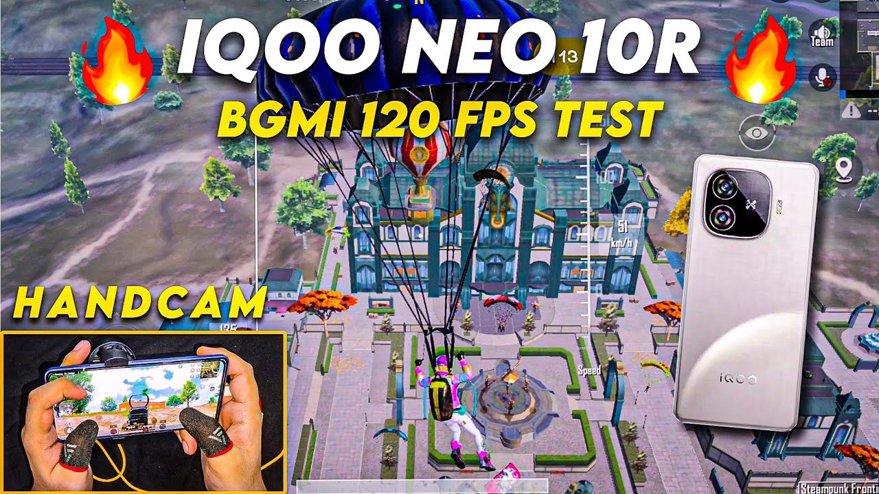 IQOO NEO 10R🔥BGMI 3.8 UPDATE 120 FPS TEST WITH FPS METER & HANDCAM GAMEPLAY #iqooneo10r #iqoo#120fps