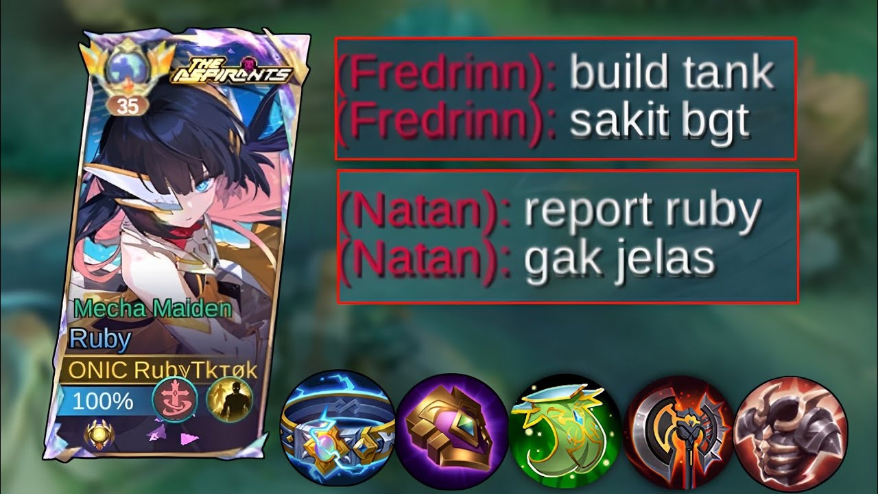 Ruby Build Tank Sesakit Ini - Global Ruby Solo Rank Immortal Carry Game