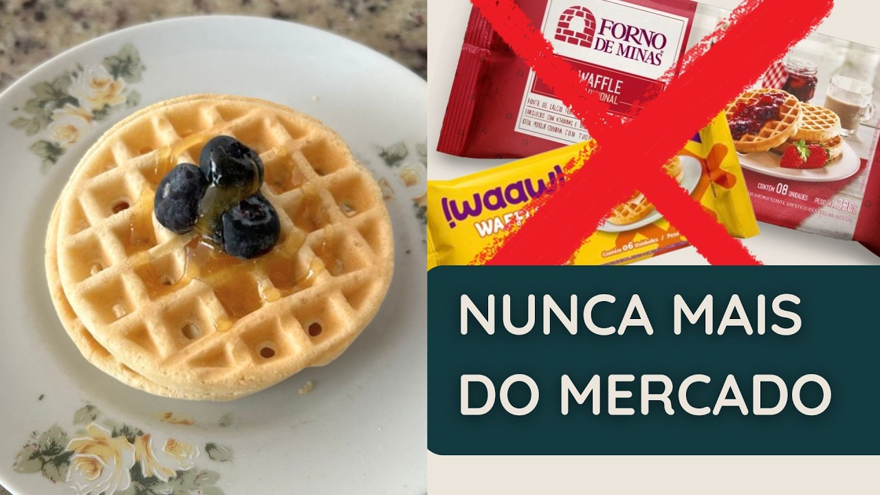 WAFFLE CASEIRO PRA CONGELAR E ESQUECER O DE MERCADO | Receita de waffle sem gluten e sem lactose