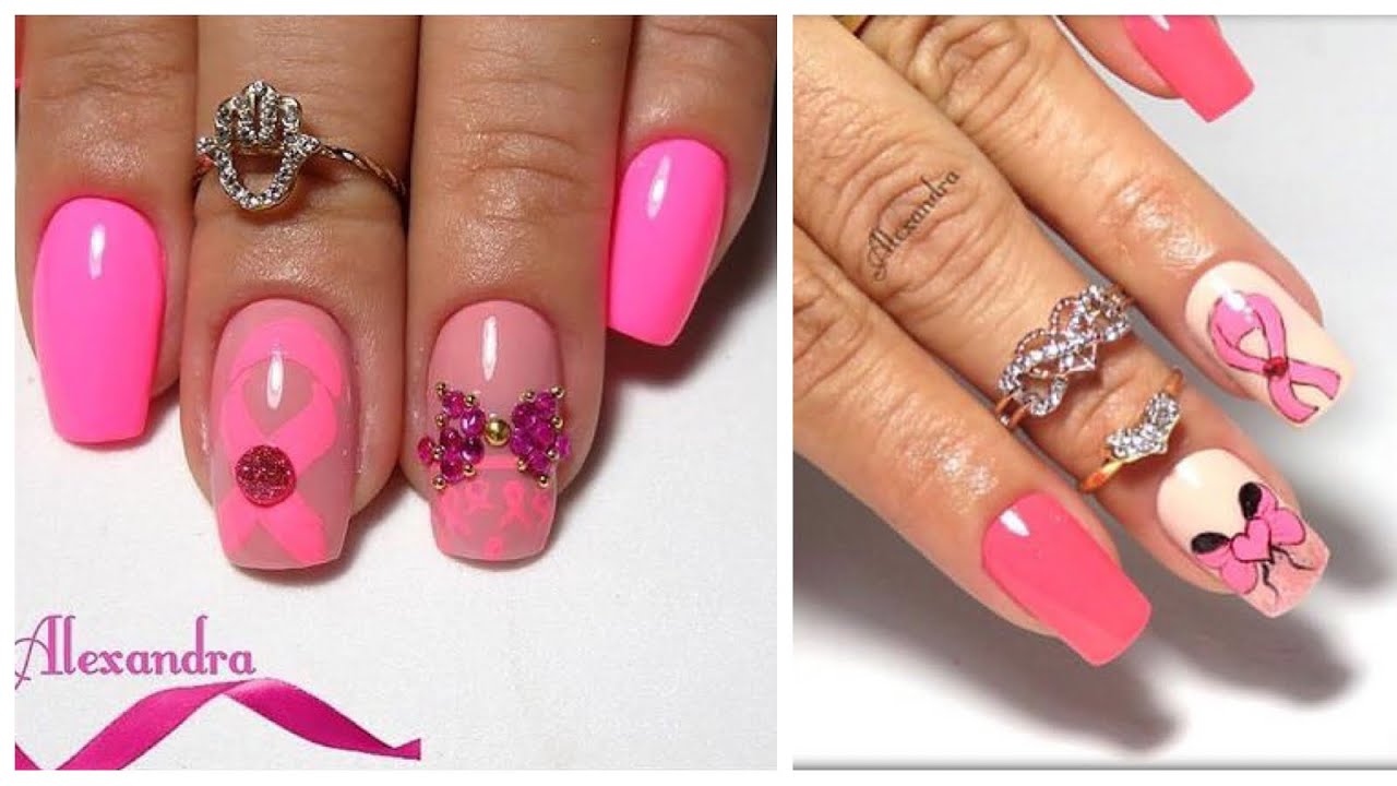 Unhas outubro rosa #outubrorosa