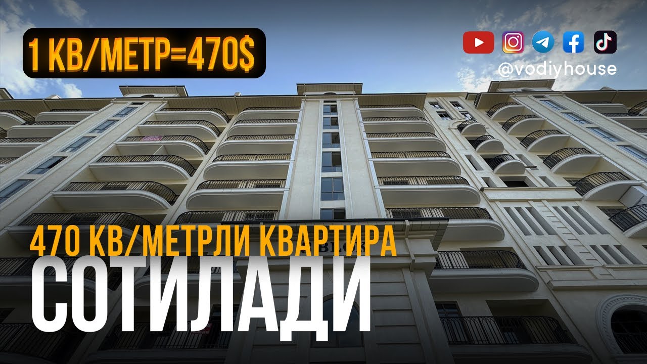 Фарғона шахар марказида 470 кв/метрли квартира сотилади