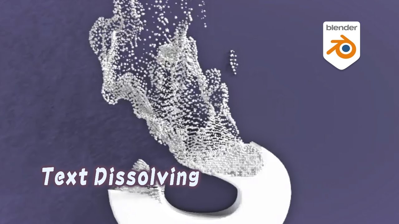 [Tut] Text Dissolving Particles - Blender Geometry Simulation 3.6+