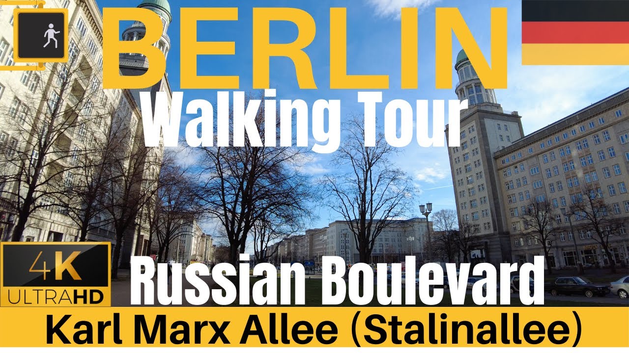 ► Berlin Germany【4K】Walking Tour | Russian Boulevard in Berlin | Karl Marx Allee (Stalinallee)