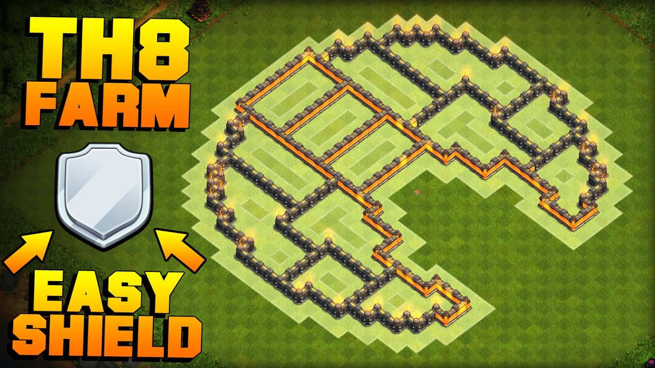 MOST EPIC TH8 FARMING BASE 2017 + PROOF!! | The Moon | CoC Town Hall 8 Defense Base | Clash of Clans