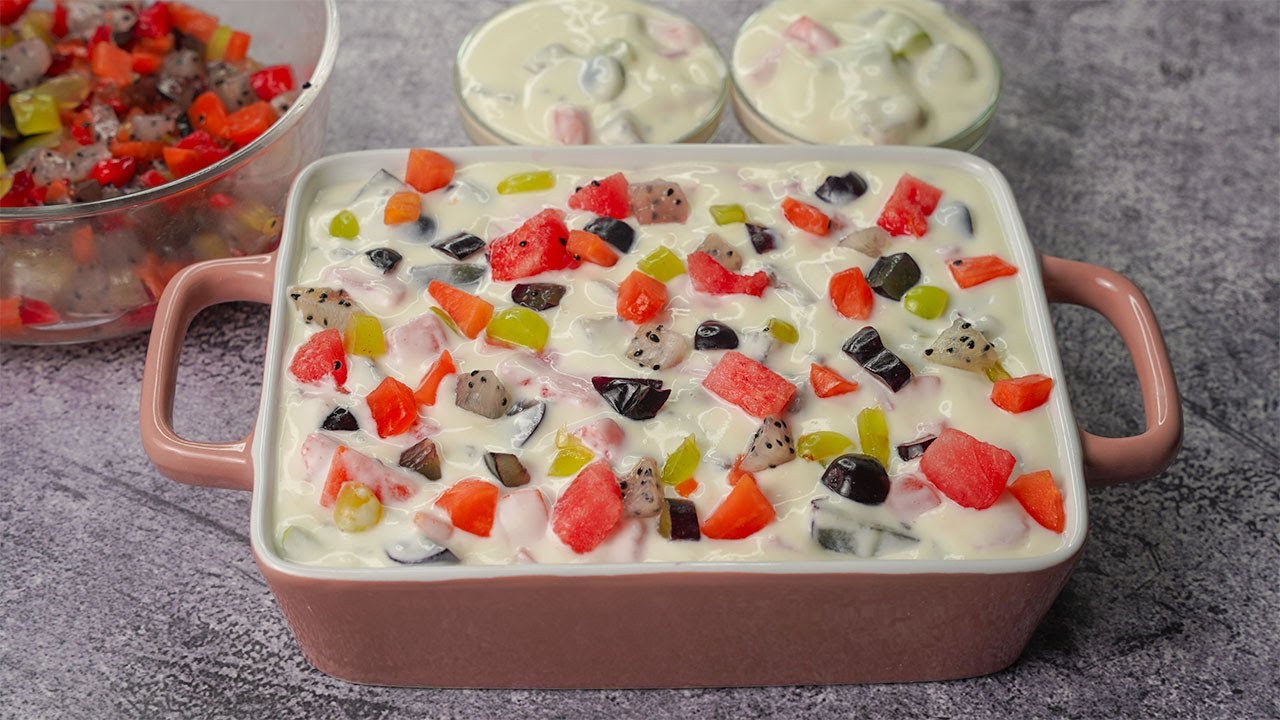 Creamy Yogurt Fruit Delight | Fruit Salad Cocktail | Summer Dessert Recipe | Yummy