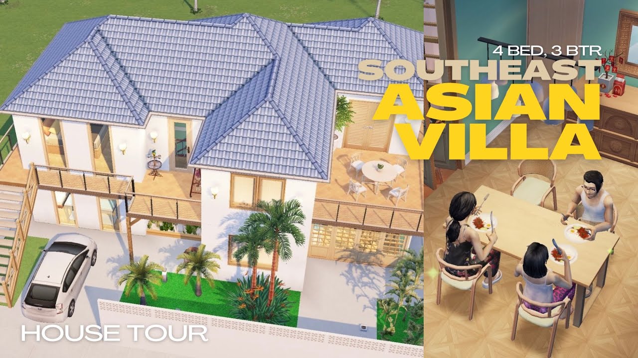Sims Freeplay | Southeast Asian Villa | House Tour 🌴🏠