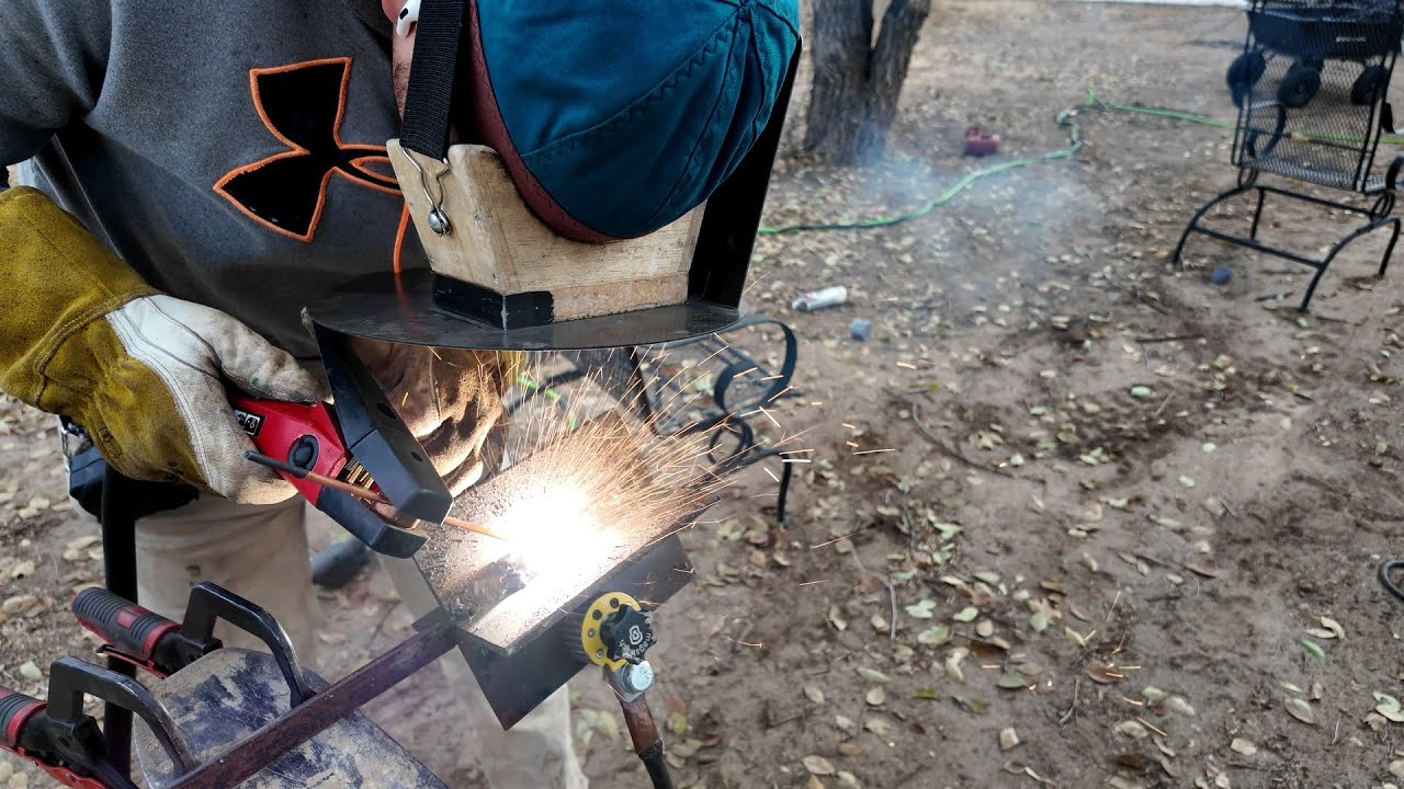 Learning how to carbon arc gouge with a Hobart champion elite 225