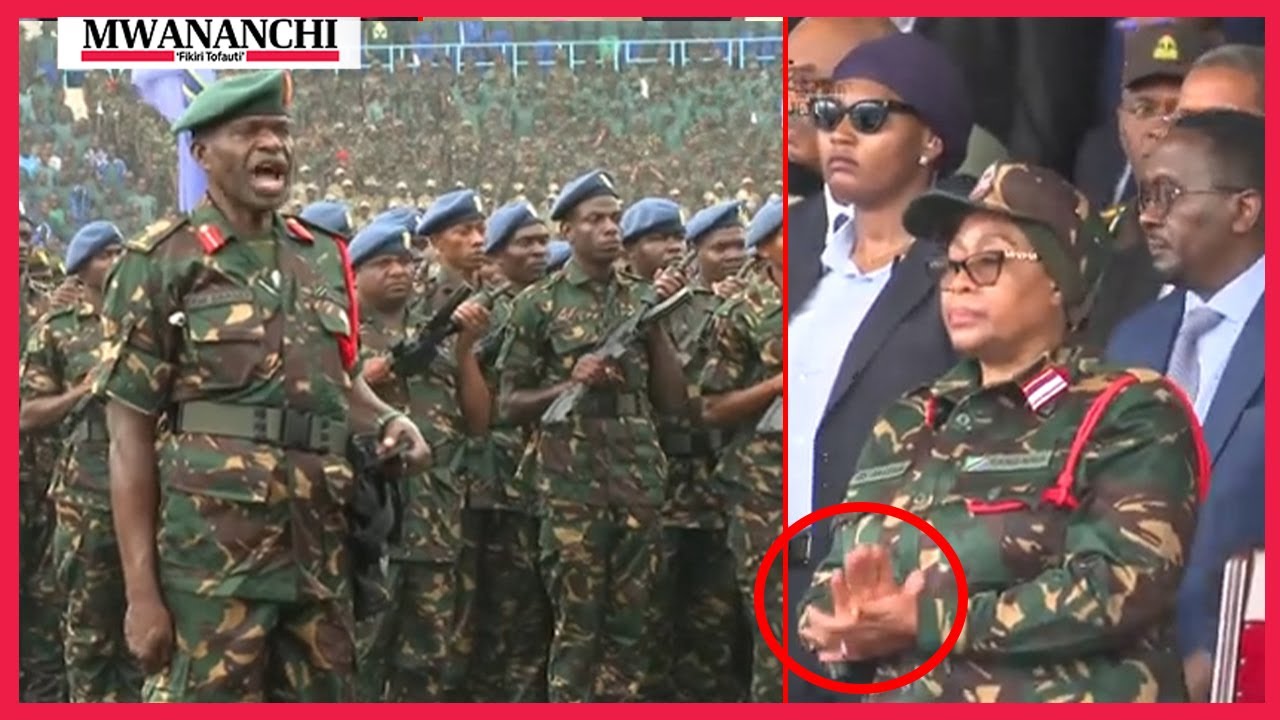 Gwaride la JWTZ wakiwasha licha ya mvua, Rais Samia awapigia makofi kwenye maadhimisho ya miaka 60