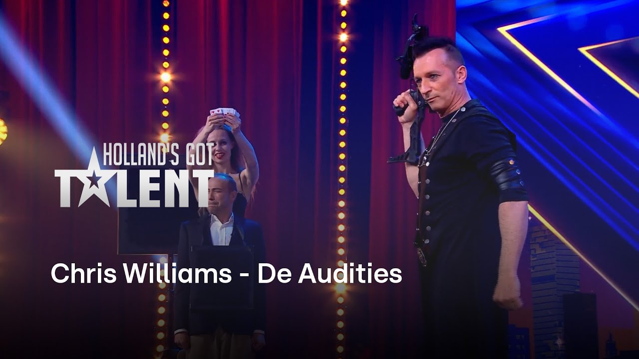 Dan Karaty sluit ogen in PANIEK bij KRUISBOOGSCHOT van Chris Williams | Holland's Got Talent