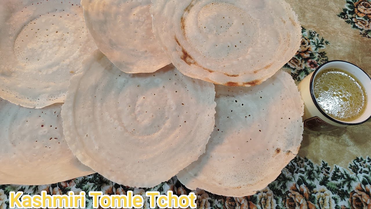 Kashmiri Tomle Tchot Recipe | Perfect Crispy Aab Tchot | Chawal ki Roti | Kashmiri Rice Dosa