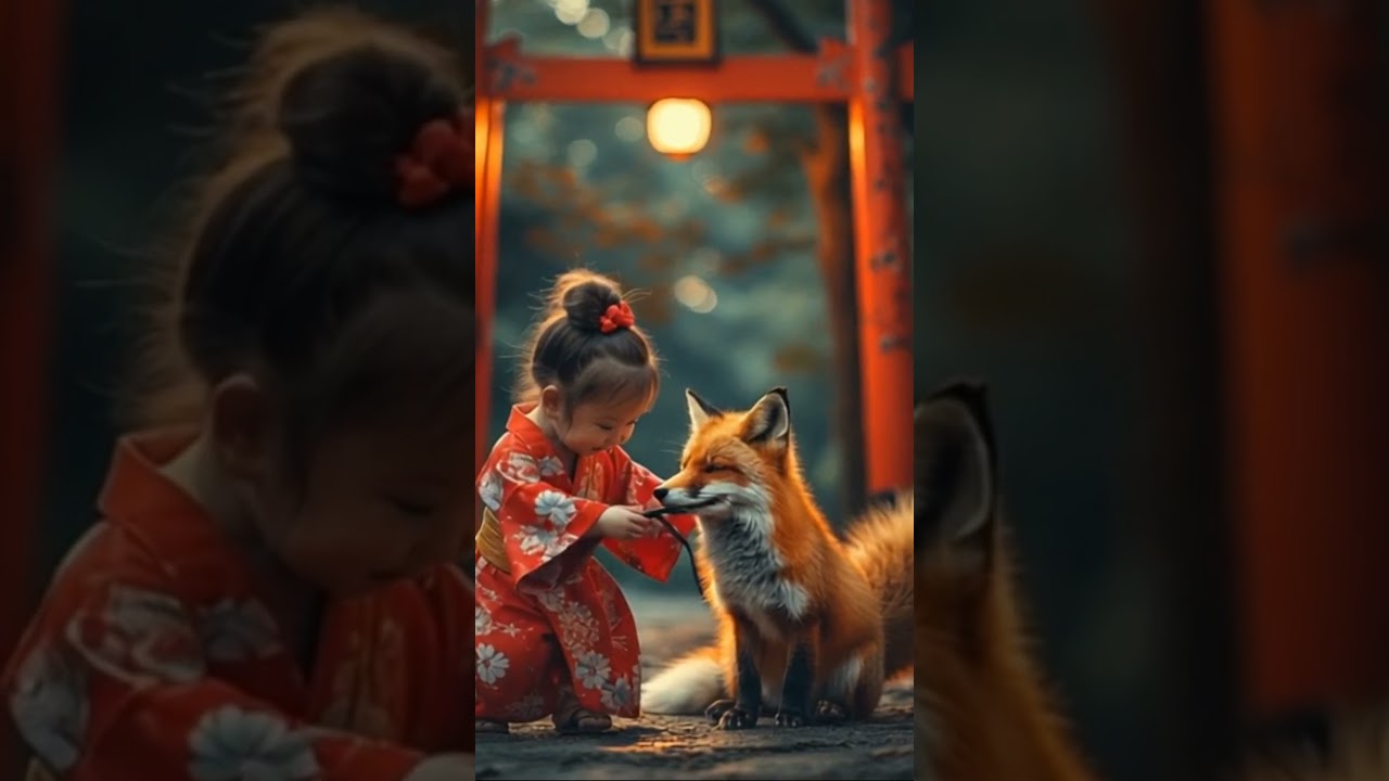 Kawaii Japan: Cute Animals and Toddlers in Magical Scenes