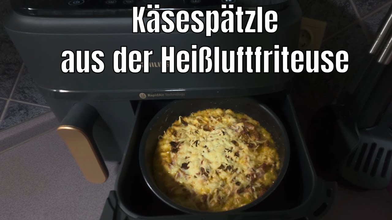 Käsespätzle aus der Heißluftfriteuse oder doch aus der Pfanne? Meine eigene Kreation ...