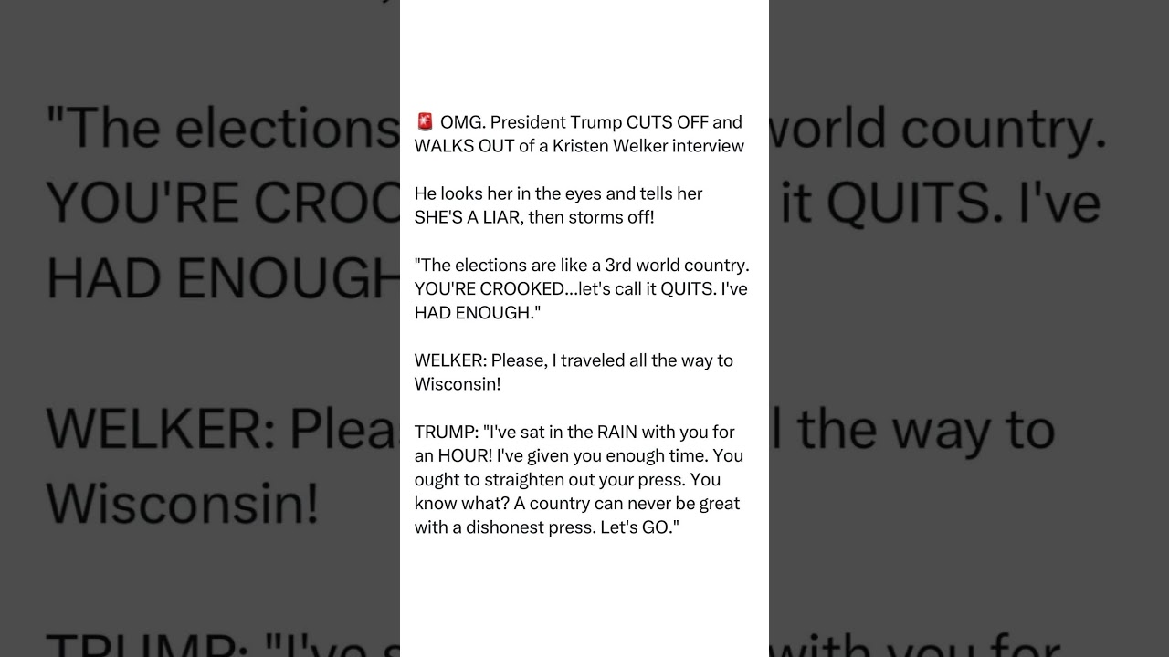 Trump Ends Interview? New Details Emerge