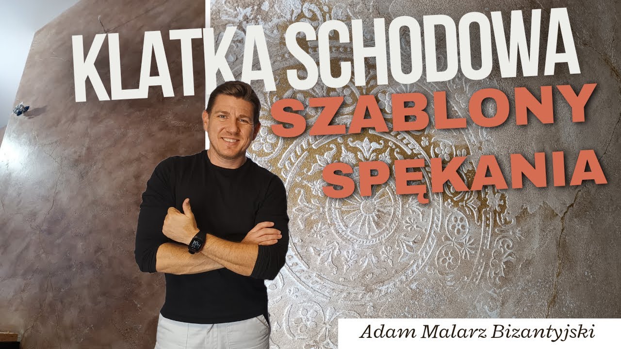 KLATKA SCHODOWA - SZABLONY, SPĘKANIA. Trwała, zmywalna, stylowa dekoracja.