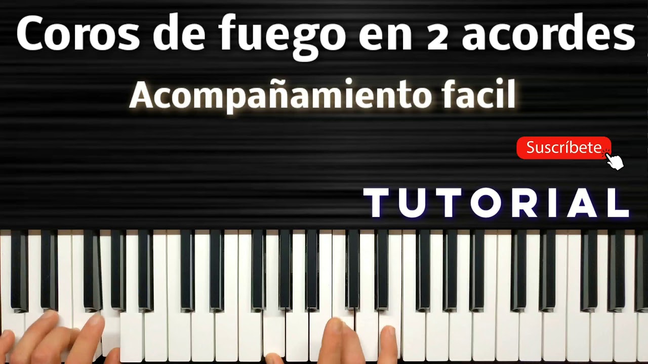 Como tocar alabanzas alegres tutorial piano | Tutorial piano como tocar coros de fuego