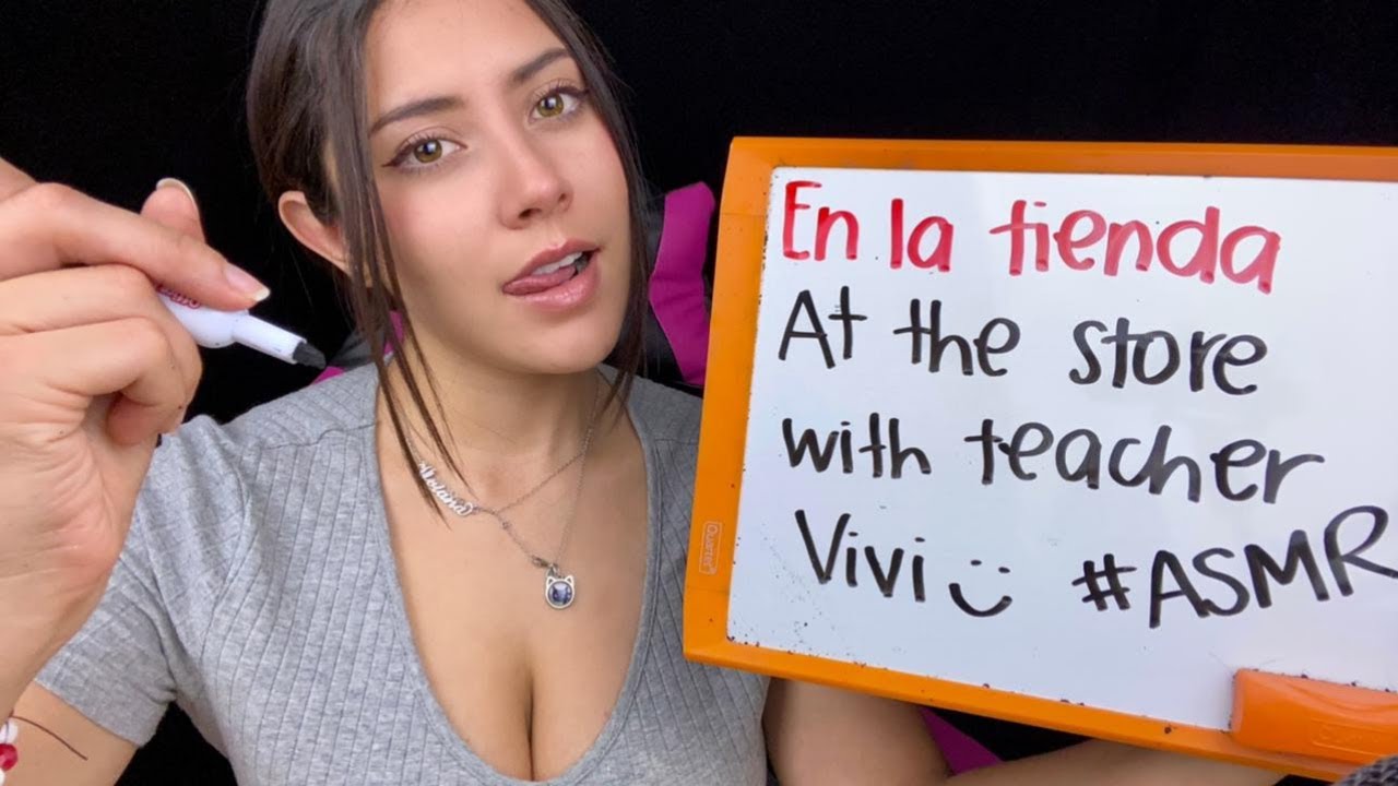 ASMR español ✨ clase de inglés con teacher Vivi 😉 soft spoken