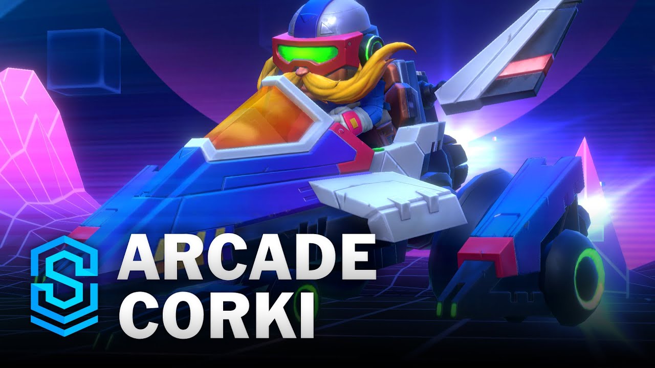 Arcade Corki Wild Rift Skin Spotlight