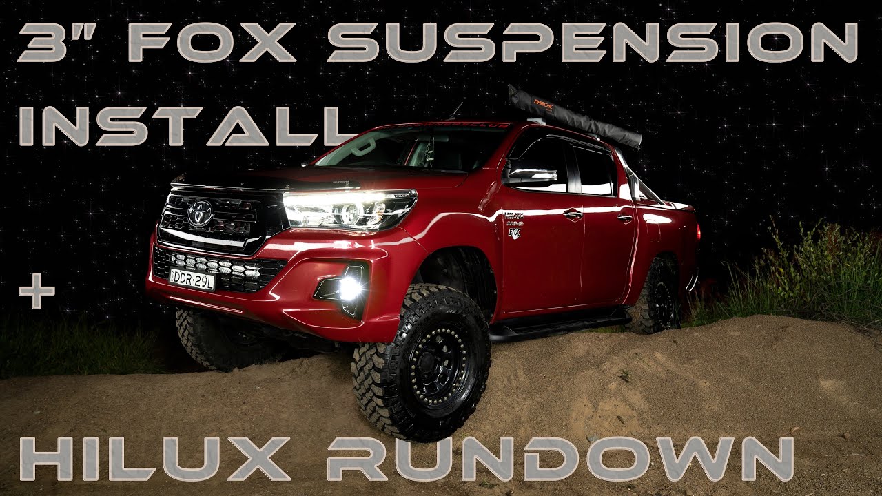 Подъёмник N80 Hilux EASY 3 дюйма — чёрные пружины Fox/Phatbars — удлинённые скобы — КАК
