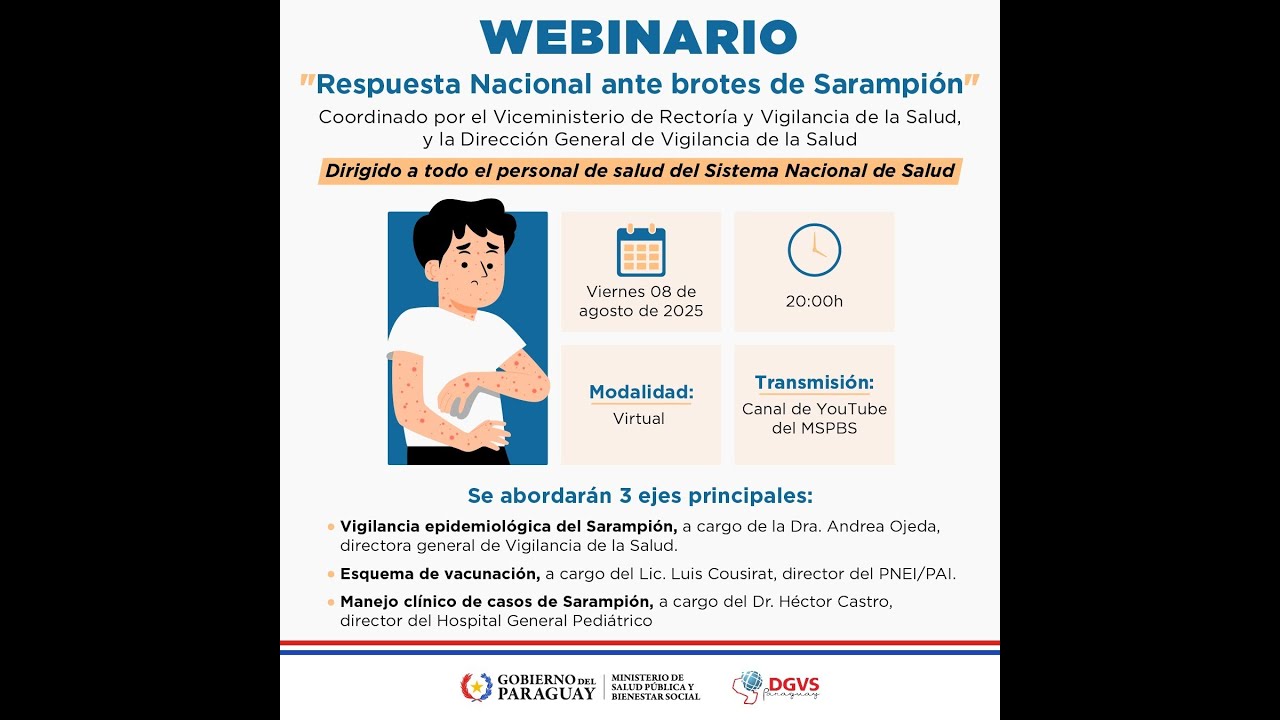 Webinario - Respuesta Nacional ante brotes de Sarampión