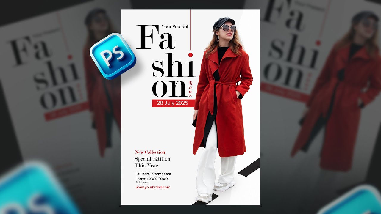 fashion poster design in photoshop | modern poster design